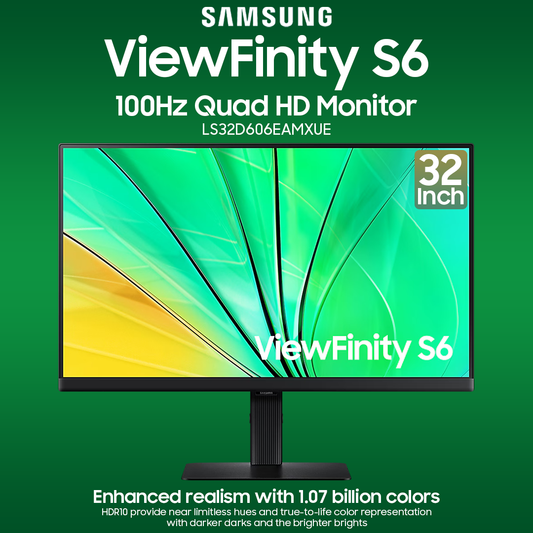 Samsung ViewFinity S6 32 Inch Quad HD Monitor - LS32D606EAMXUE
