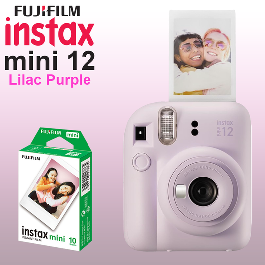 Fujifilm Instax Mini 12 Instant Camera with 10 Sheet Film - Lilac Purple