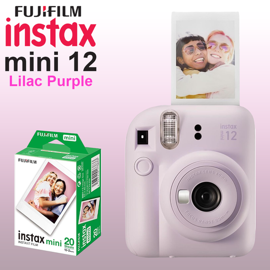 Fujifilm Instax Mini 12 Instant Camera with 20 Sheet Film - Lilac Purple