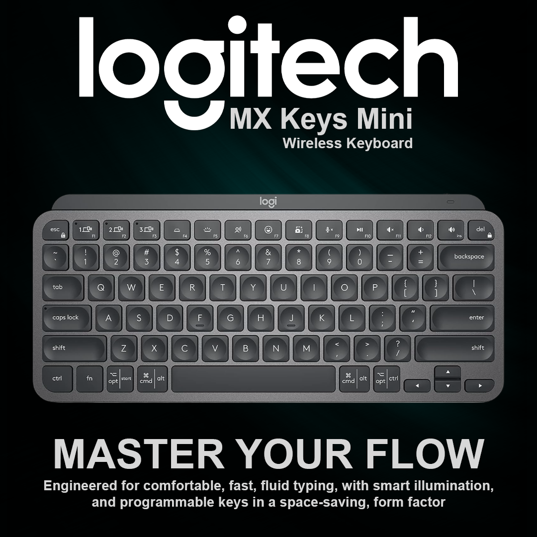 Logitech MX Keys Mini TKL Wireless Keyboard - Graphite