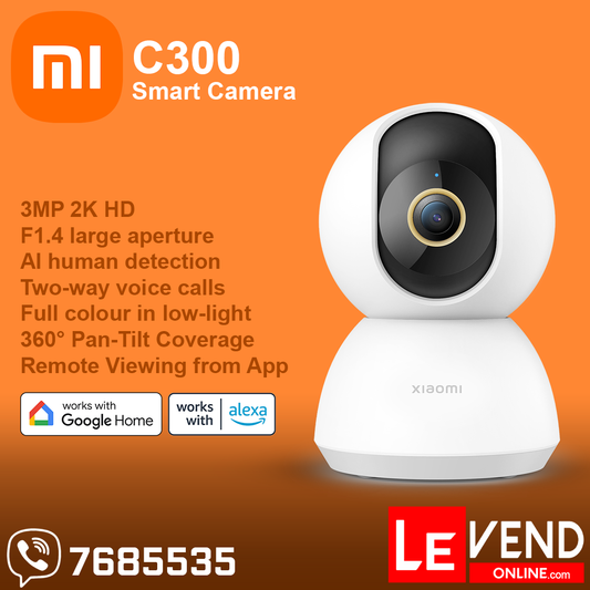 MI 3MP 360° 2K Home Security WiFi Camera - C300