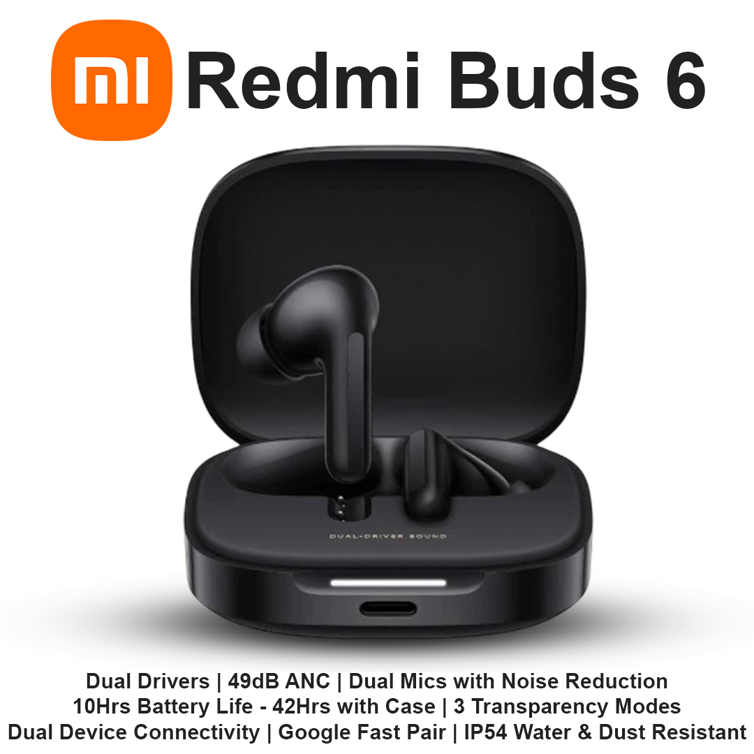 MI Redmi Buds 6 ANC Earbuds - Spectre Black