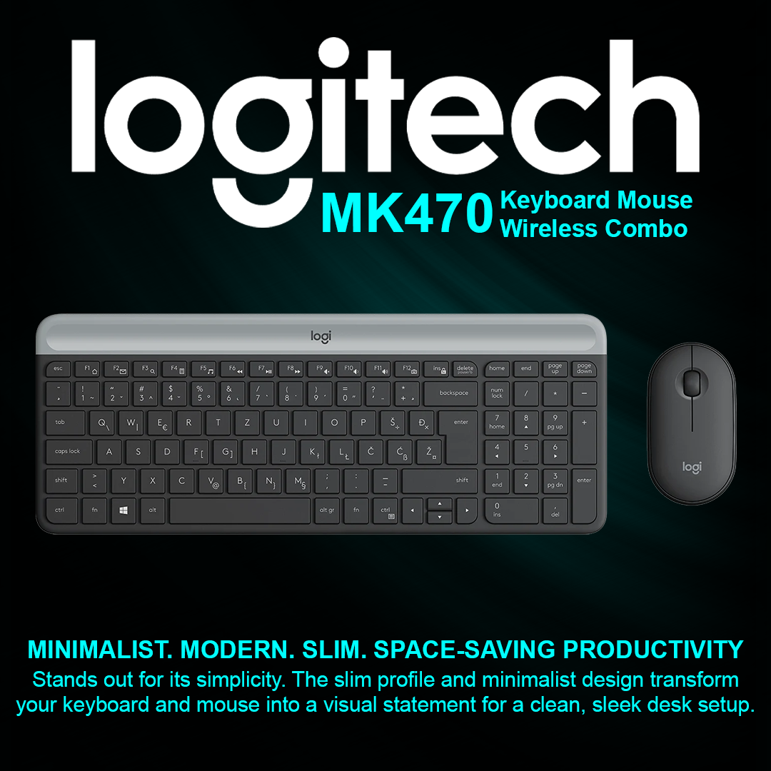 Logitech MK470 Slim Wireless Keyboard Mouse Combo