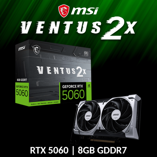 MSI Ventus 2X GeForce RTX 5060 8GB GDDR7 Graphics Card - OC