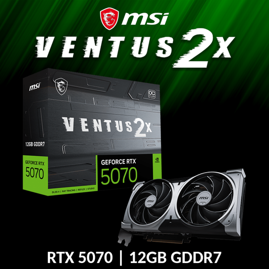 MSI Ventus 2X GeForce RTX 5070 12GB GDDR7 Graphics Card - OC