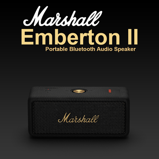 Marshall Emberton II Portable Bluetooth Speaker - Black & Brass