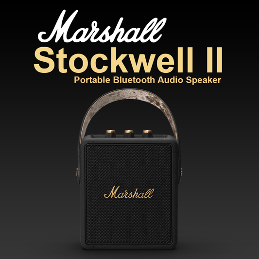 Marshall Stockwell II Portable Bluetooth Speaker - Black & Brass