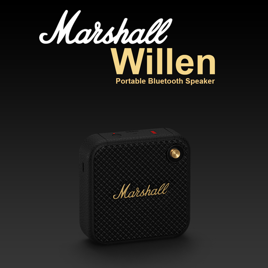 Marshall Willen Portable Bluetooth Speaker - Black & Brass