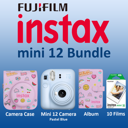 FujiFilm Instax Mini 12 Instant Camera Gift Box - Pastel Blue
