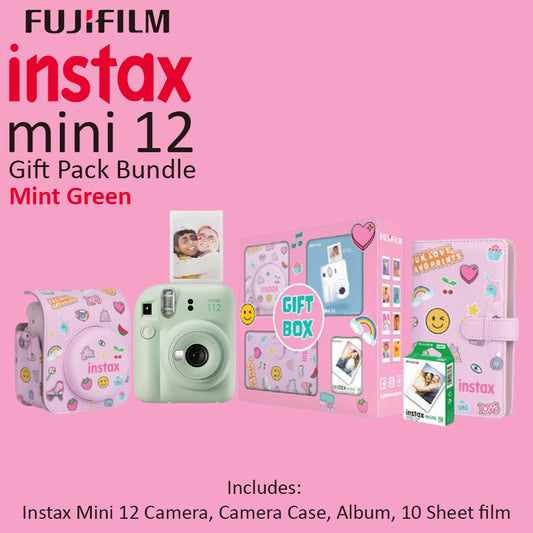 FujiFilm Instax Mini 12 Instant Camera Gift Box - Mint Green
