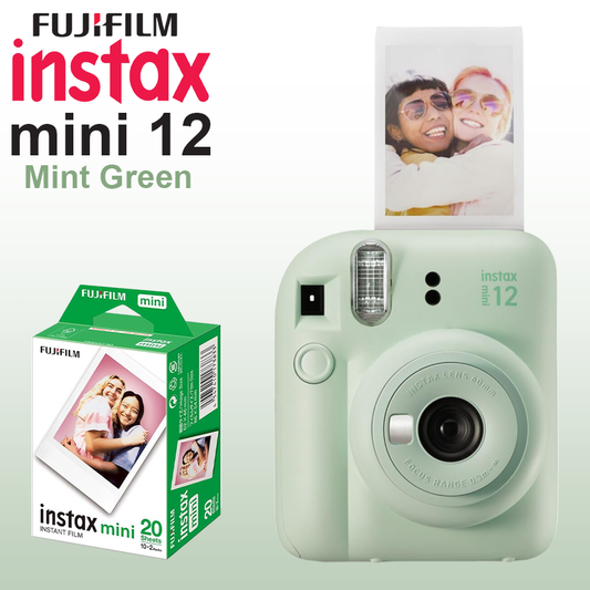 Fujifilm Instax Mini 12 Instant Camera with 20 Sheet Film - Mint Green