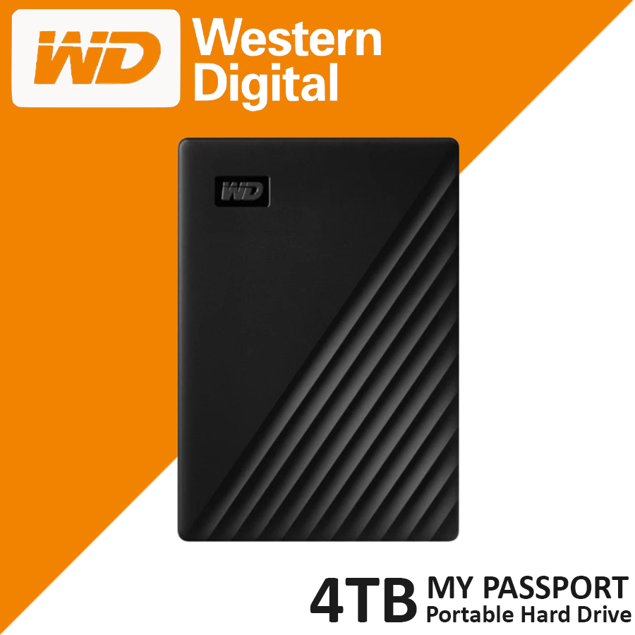 WD My Passport 4TB USB 3.0 External Hard Drive