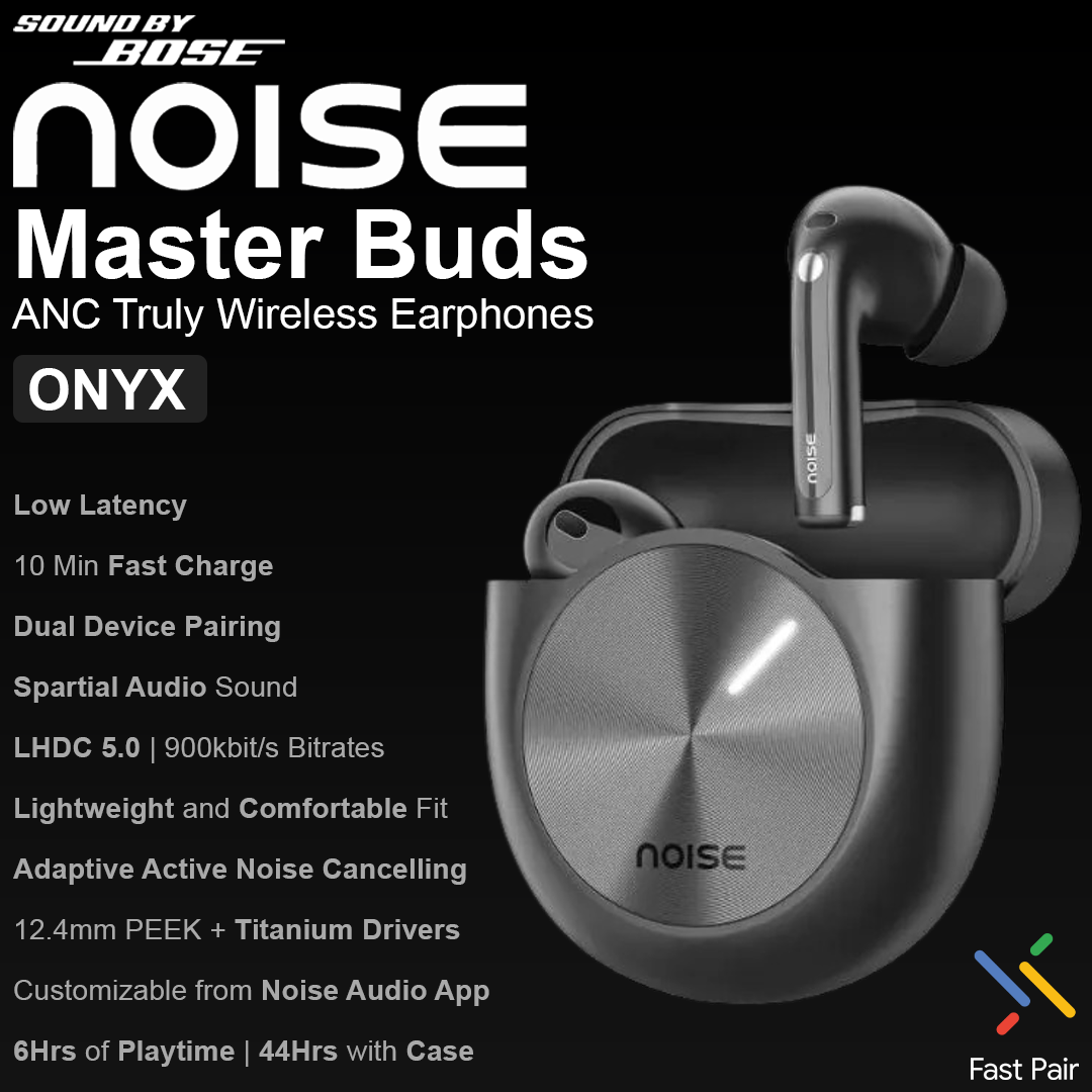 Noise Master Buds Truly Wireless ANC Earbuds - Onyx