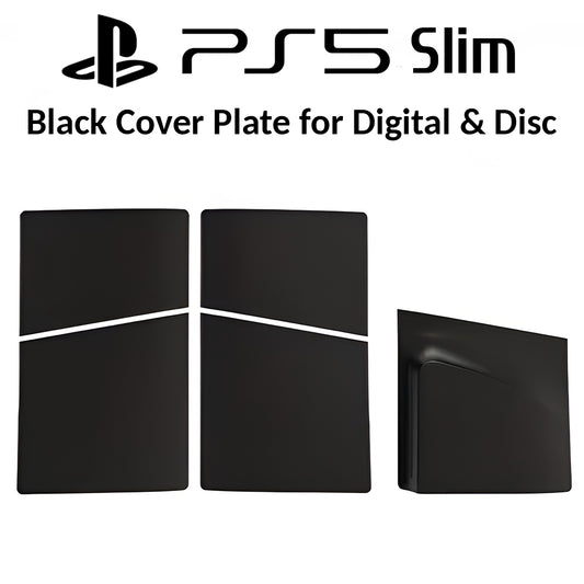 Black Cover Plate for PS5 Slim Disc & Digital Edition