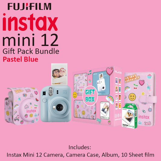 FujiFilm Instax Mini 12 Instant Camera Gift Box - Pastel Blue