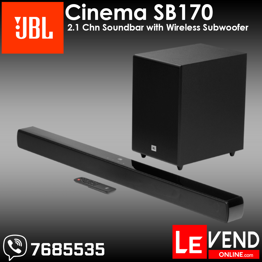 JBL Cinema SB170 | 2.1 Chn Soundbar with Wireless Subwoofer