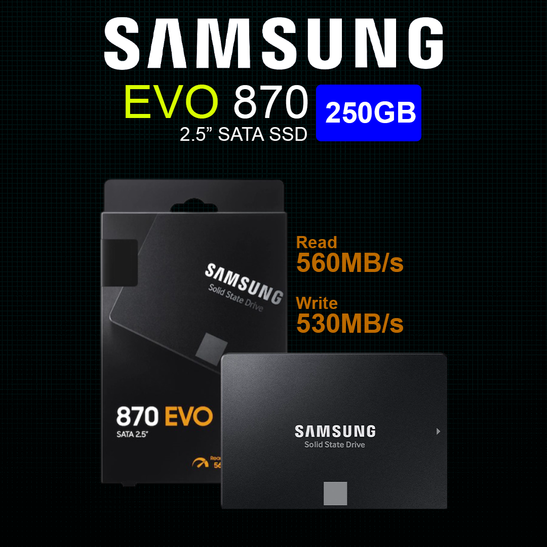 Samsung 870 EVO 250GB 2.5" SATA SSD