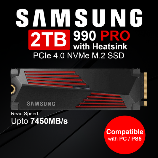 Samsung 990 PRO 2TB PCIe 4.0 NVMe SSD with Heatsink