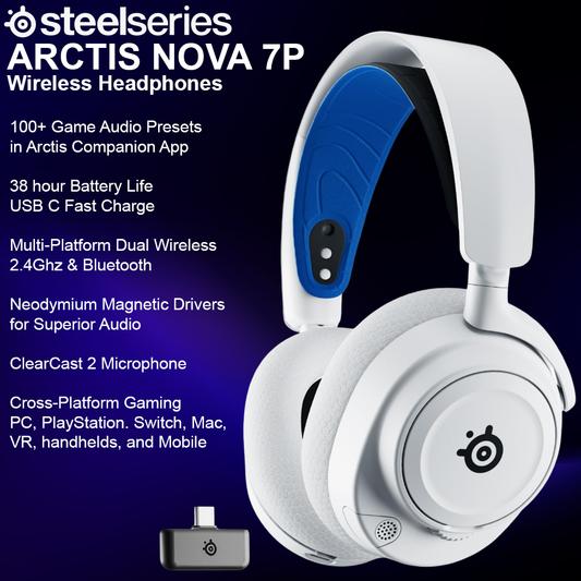 SteelSeries Arctis Nova 7P Wireless Headphones - White