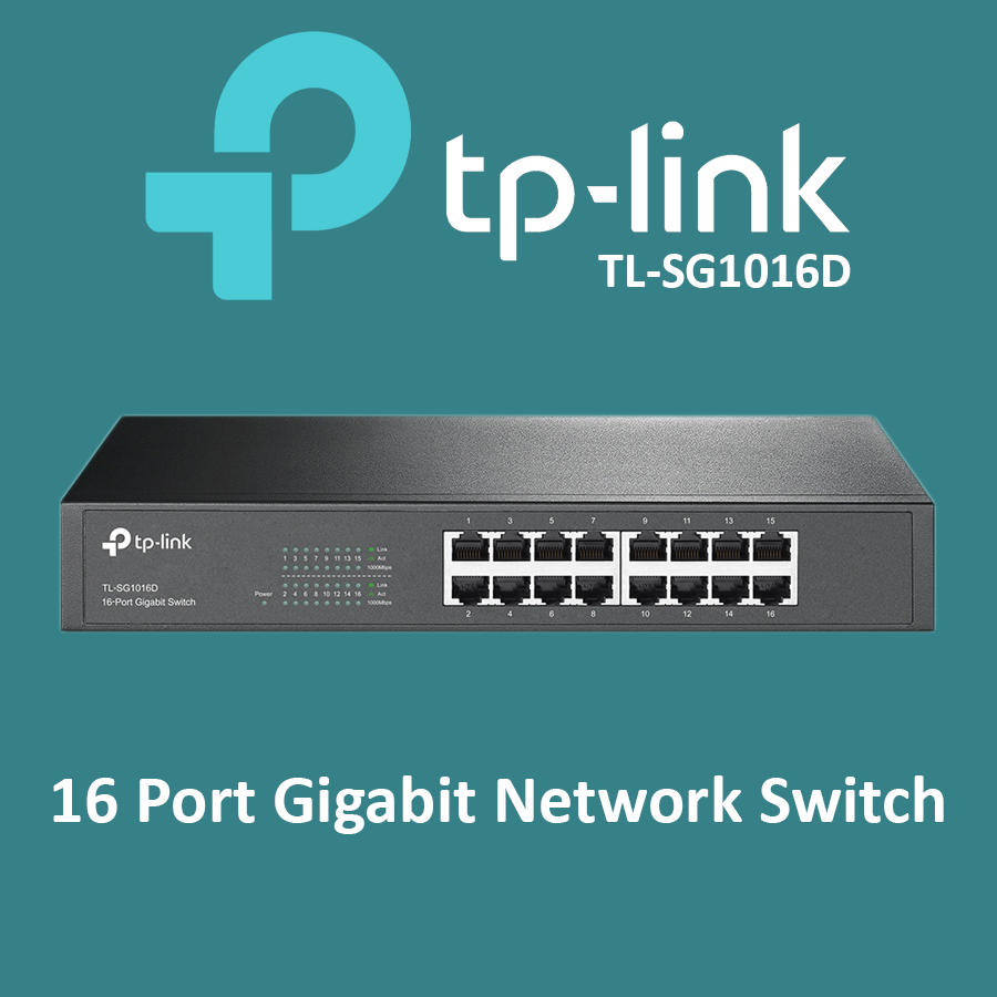 TP Link 16 Port Gigabit Network Ethernet Switch - TL-SG1016D
