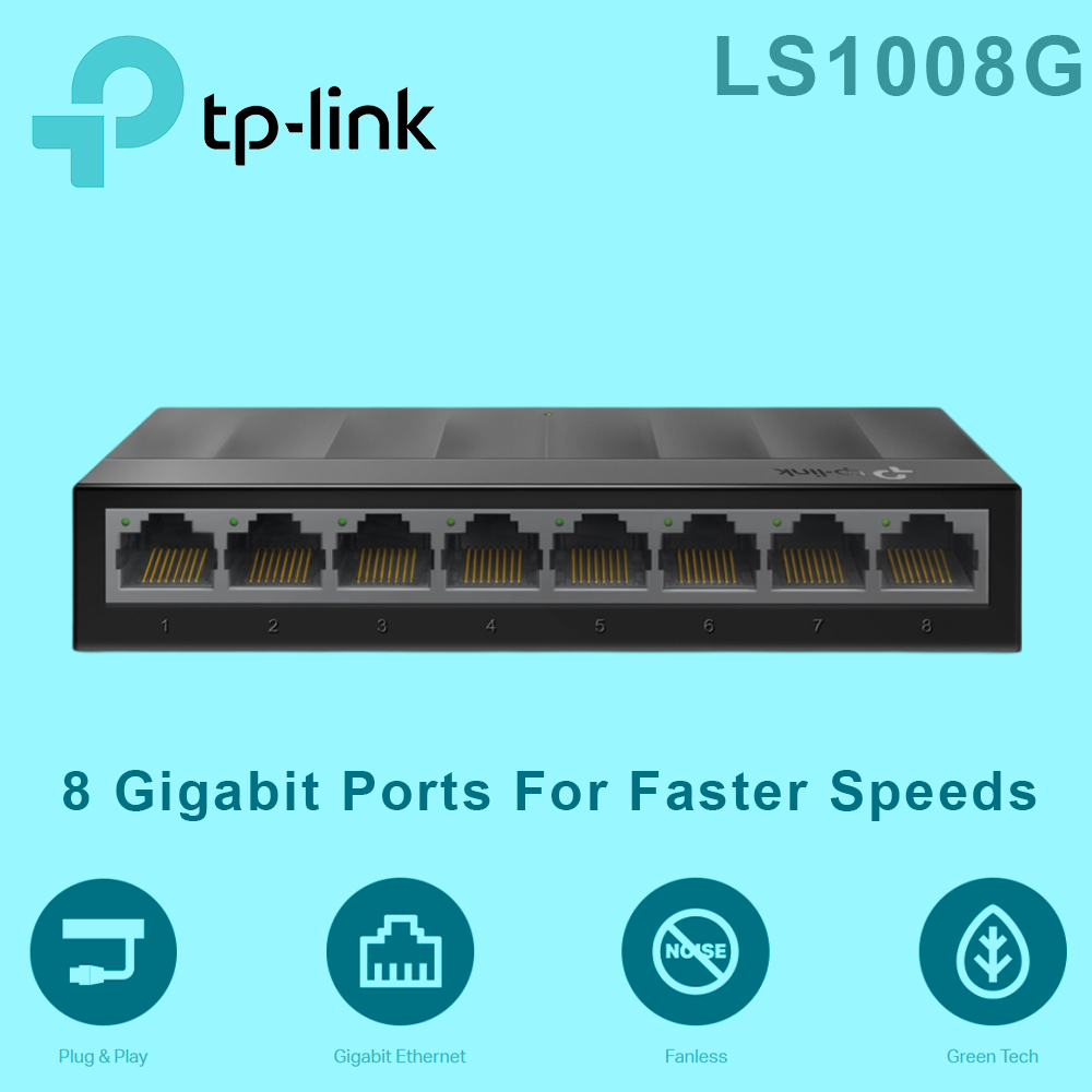 TP Link 8 Port Gigabit Network Switch - LS1008G