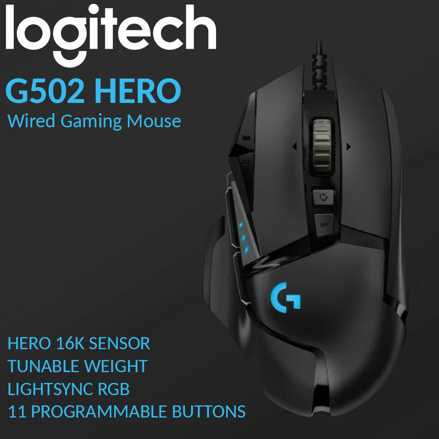 Logitech G502 Hero Wired Gaming Mouse