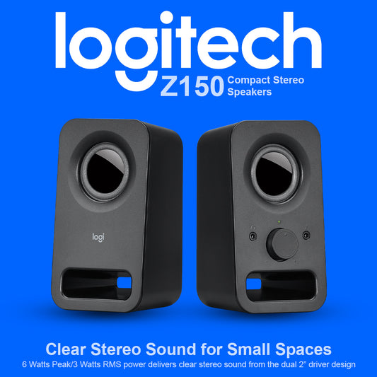 Logitech Z150 Compact Stereo Speakers - Black