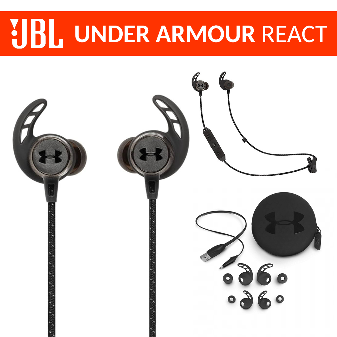 JBL Under Armour Sport React | Wireless Headphones - Black