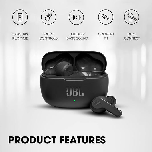 JBL Wave 200 True Wireless Earbuds - Black
