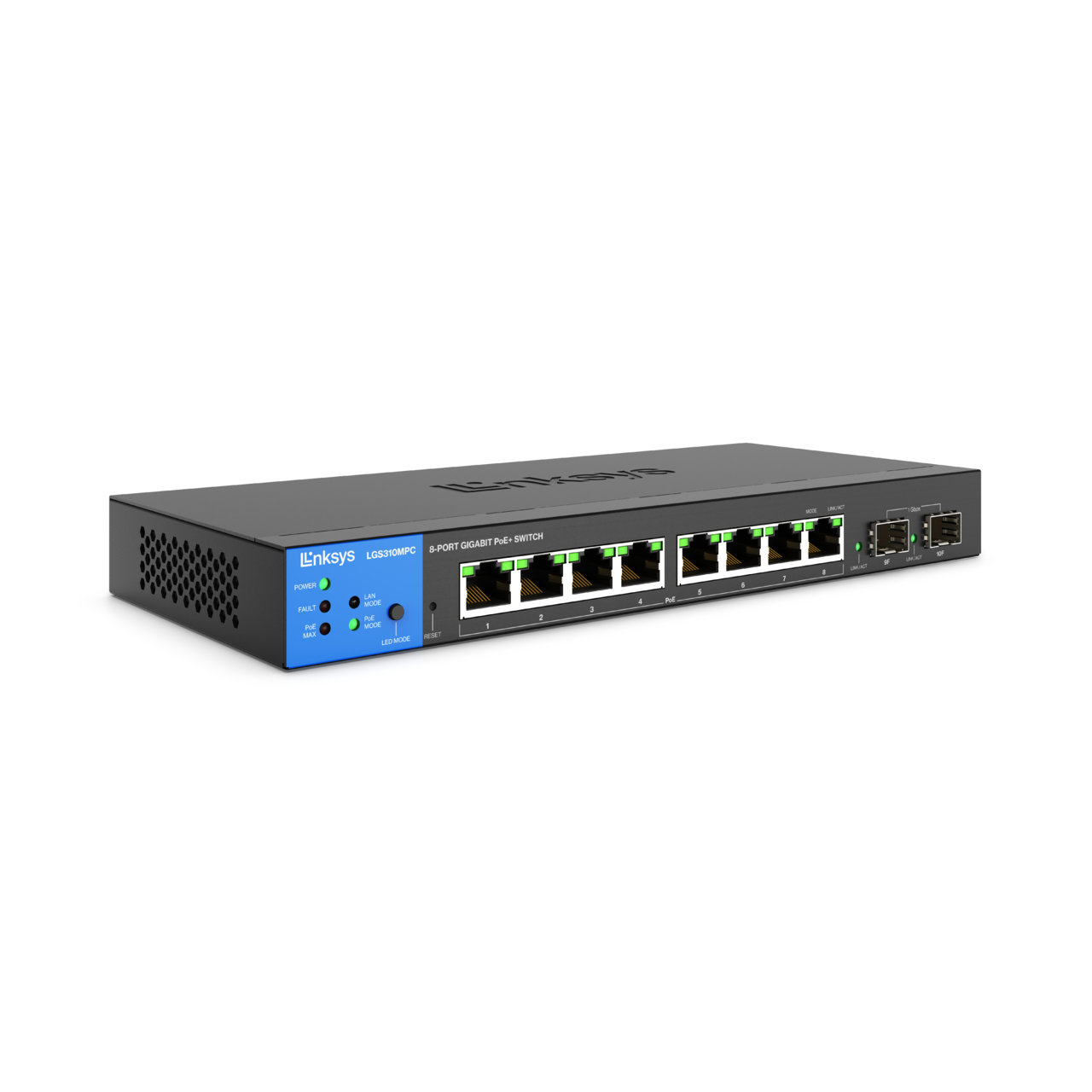 Linksys 8 Port POE+ Managed Gigabit Network Switch - LGS310MPC