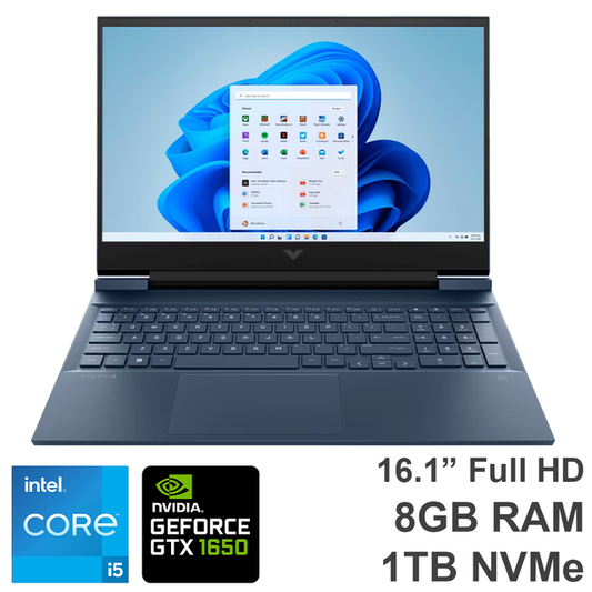 HP Victus 16.1" I5 12th 8GB RAM 1TB SSD GTX 1650 Laptop
