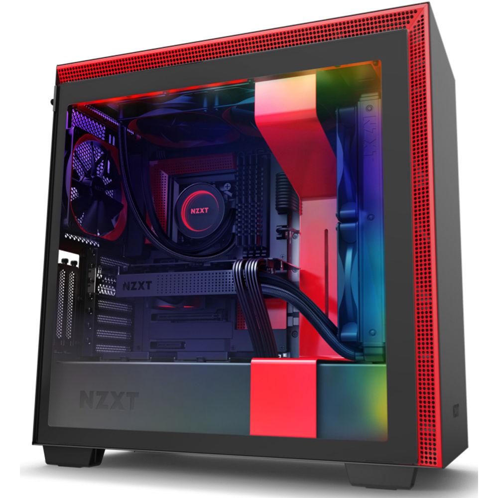 NZXT H710I Mid Tower CPU Chassis - Red