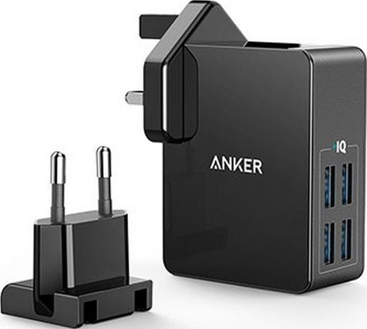 Anker PowerPort 4 Lite 4 Port Power Adapter - 27W - A2042L11