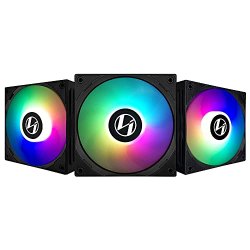 LianLi ST120 RGB High Static Pressure PWN Fan - 3 Pack - Black