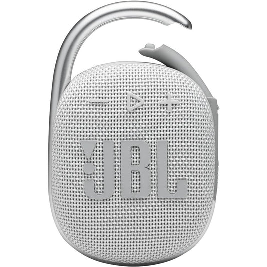 JBL Clip 4 Bluetooth Portable Speaker (White)