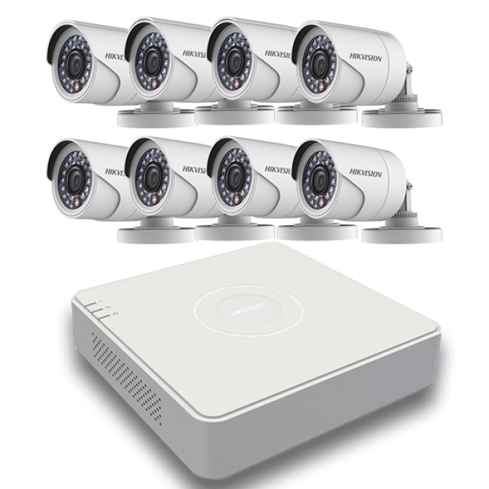 Hikvision 8 Channel Digital Video CCTV Camera Kit - DS-J142I/7108HQHI-K1+8CAM