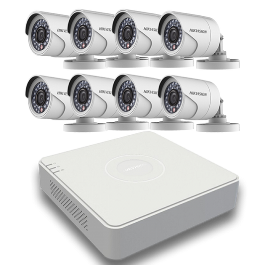 Hikvision 8 Channel Digital Video CCTV Camera Kit - DS-J142I/7108HQHI-K1+8CAM