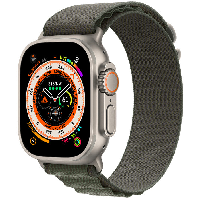 Apple Watch Ultra Smart Watch - 49mm - Green Alpine Loop