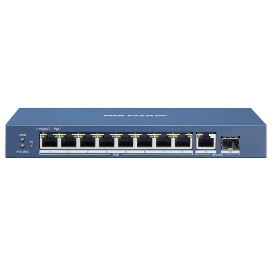 Hikvision 8 Port Gigabit Unmanaged POE Network Switch - DS-3E0510P-E/M