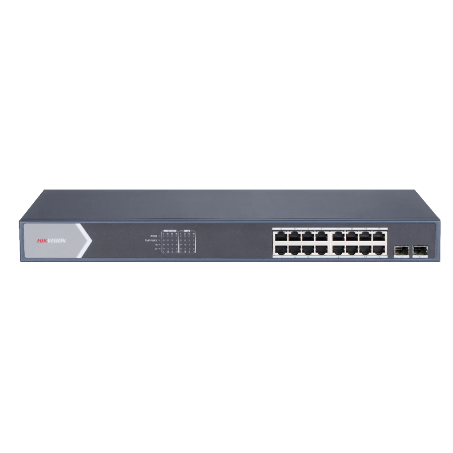 Hikvision 16 Port Gigabit Unmanaged POE Network Switch - DS-3E0518P-E/M