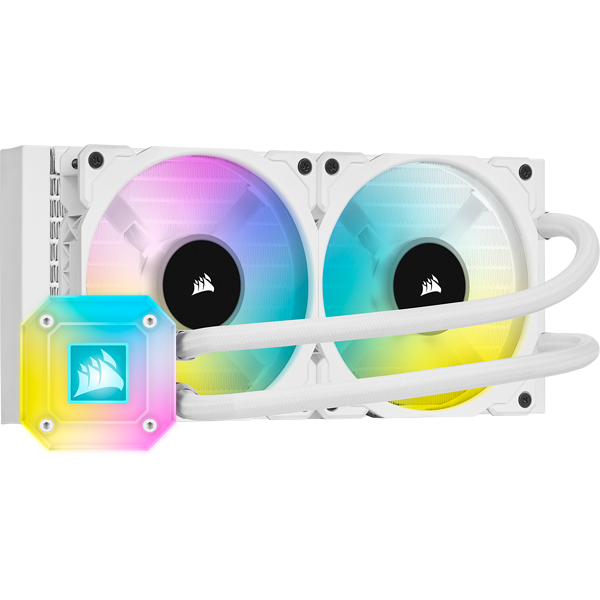 Corsair ICUE H100i Elite Capellix 240mm Liquid CPU Cooler - White