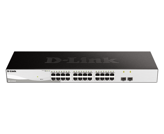 D Link 26 Port (24 PoE+) Gigabit Smart Managed Switch - DGS-F1210-26PS-E