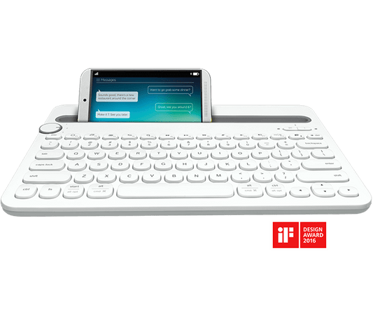 Logitech K480 Bluetooth Multi Device Keyboard White