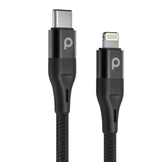 Porodo USB Type C to Lightning Braided Charging Cable - 2.2M