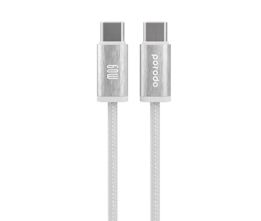 Porodo Woven Braided USB Type C Charging PD Cable - 1.2M